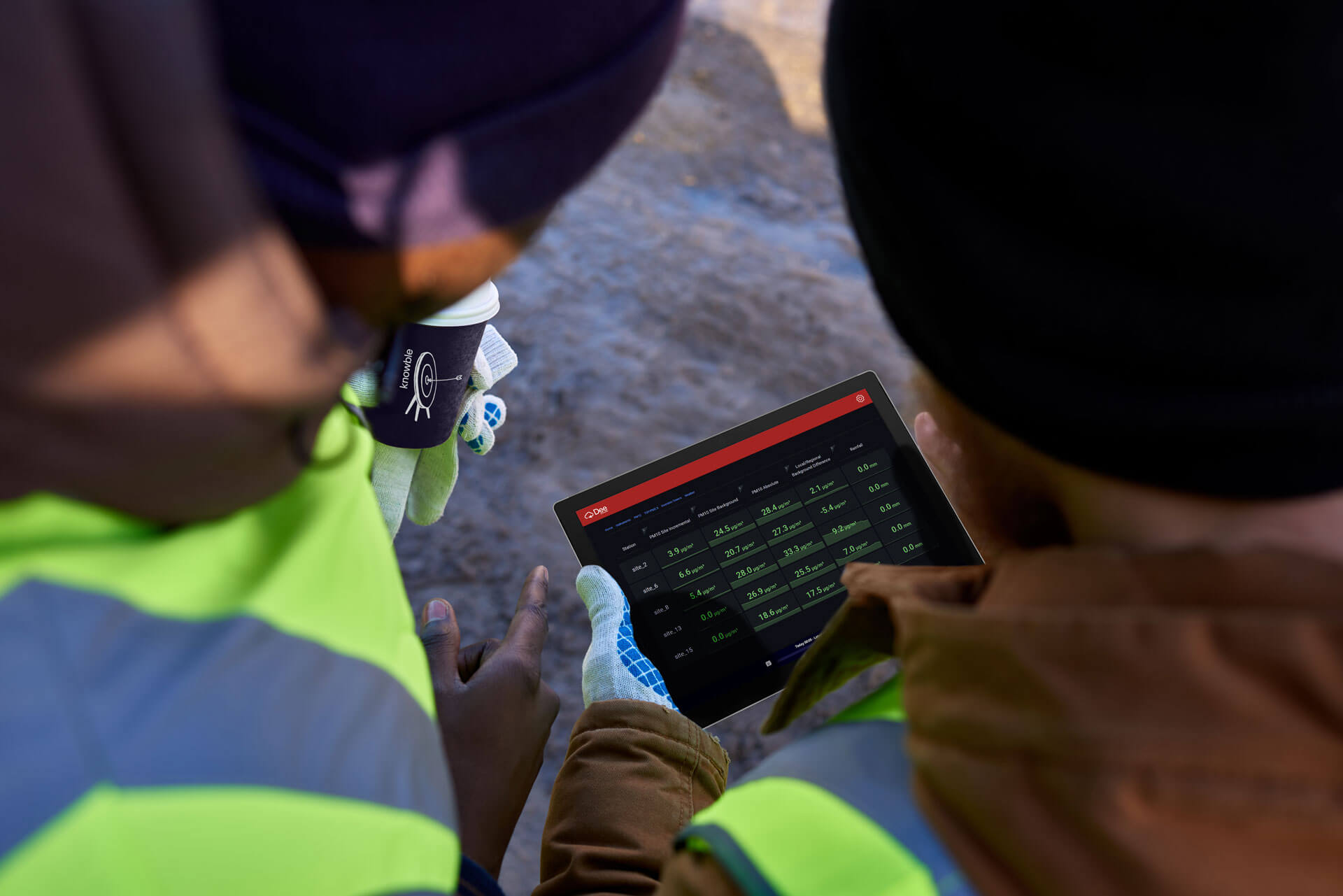 DEE platform deployed on a Surface Pro at a mine site
